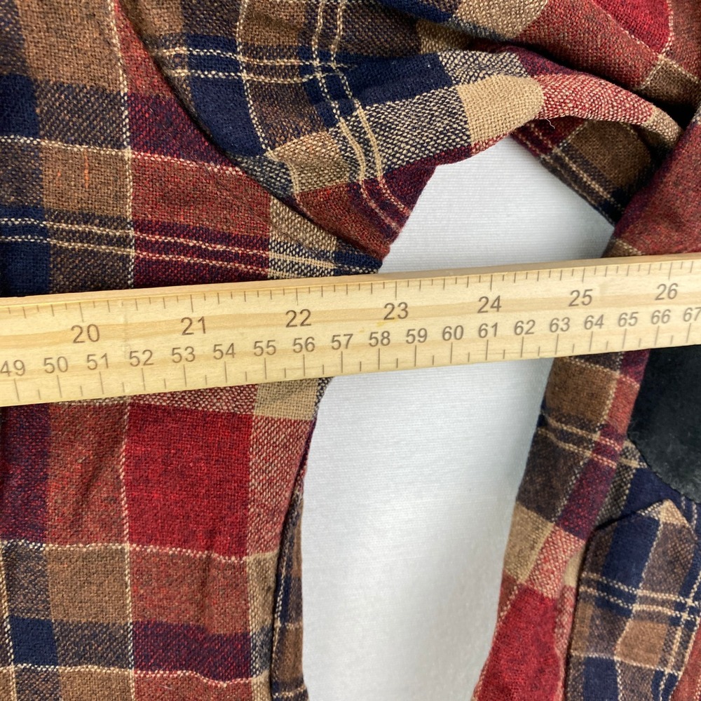 VTG Pendleton Wool Flannel Shirt Mens L Red Plaid Made in USA Long Sleeve Button - Picture 8 of 9